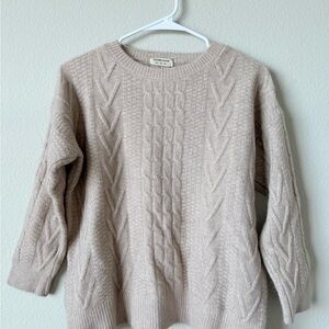 Cable Knit Beige Sweater
